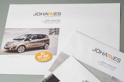 Autohaus Johannes Geschäftsausstattung und Logonentwicklung